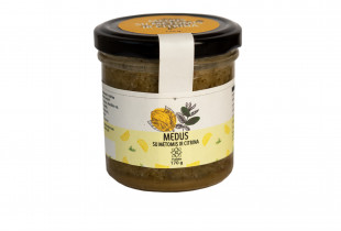 Medus su mėta ir citrina 170g