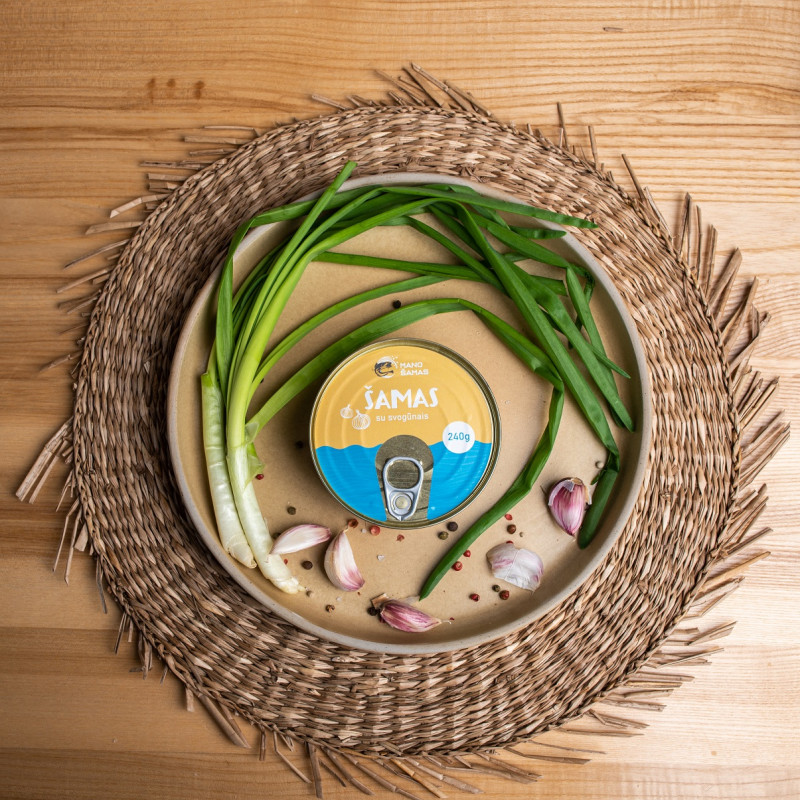 Šamo konservai su kepintais svogūnais