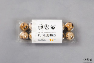 Putpelių kiaušiniai, 12 vnt.