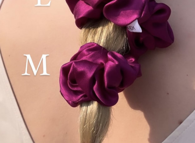 Natūralaus šilko gumelė M dydis latte