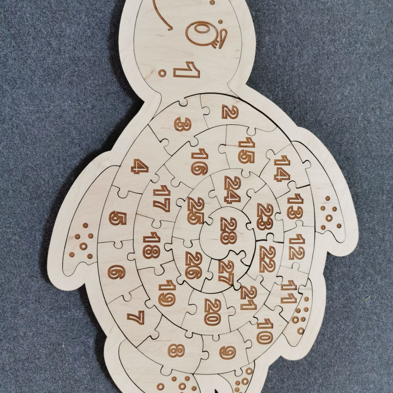 Dėlionė „Vėžliuko skaičiai“