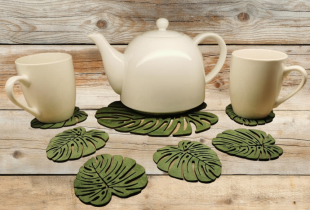 Stalo padėkliukai „Monstera“