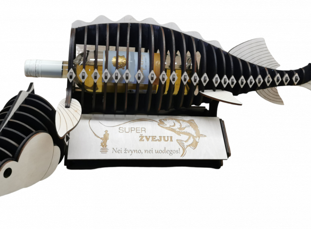 Dekoracija buteliui „Erškėtas“