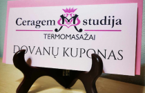 Dovanų kuponas termomasažui Šiauliuose 1 seansas