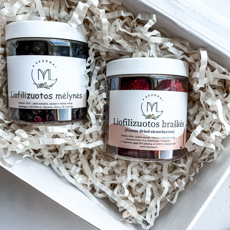 Mini mėlynių ir braškių rinkinys