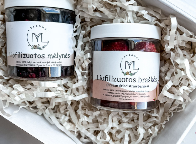 Mini mėlynių ir braškių rinkinys