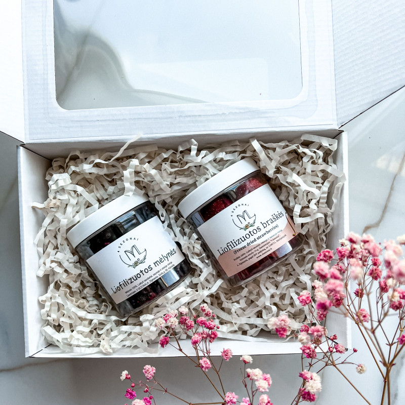 Mini mėlynių ir braškių rinkinys