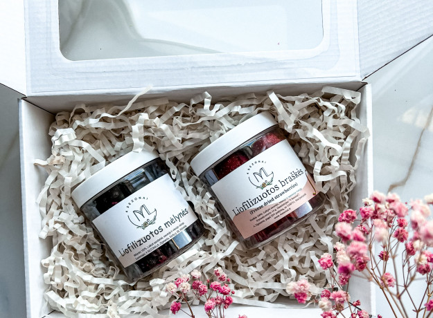 Mini mėlynių ir braškių rinkinys