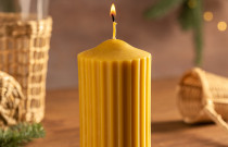 Cilindrinės bičių vaško žvakės