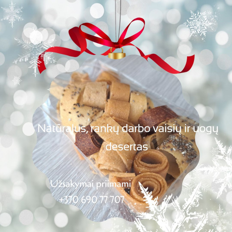 Rankų darbo džiovintos vaisių ir uogų juostelės (saldainiai/pastilės/gardumynai)