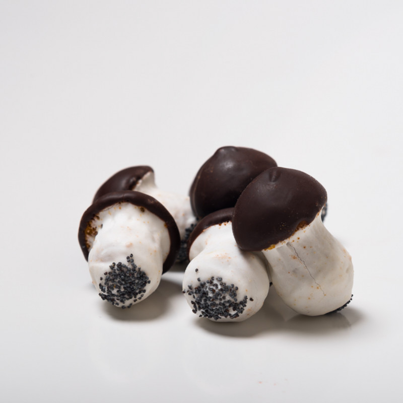 Meduoliniai Grybukai su šokolado glaistu (500 gr.)
