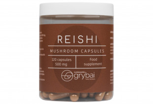 Reishi grybų miltelių kapsulės
