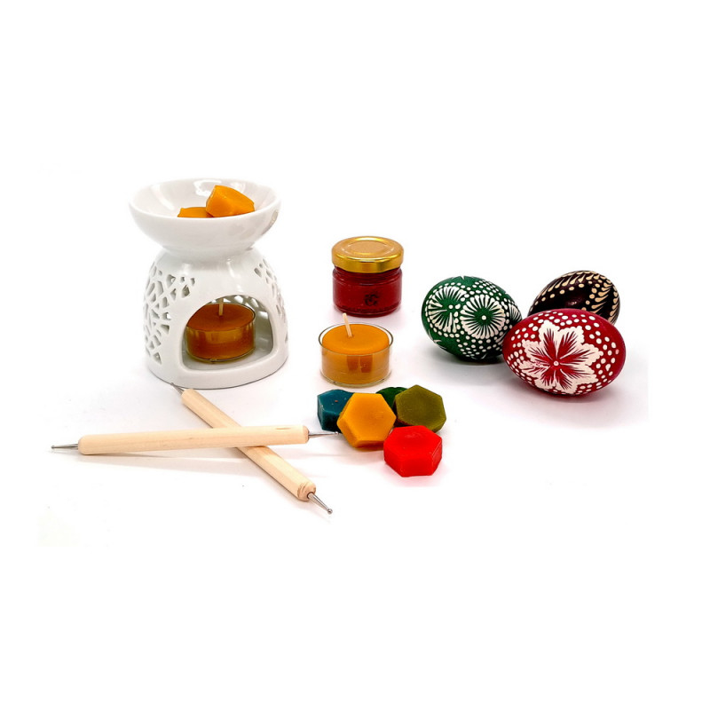 Kiaušinių marginimo rinkinys  SPALVOTAS VAŠKAS