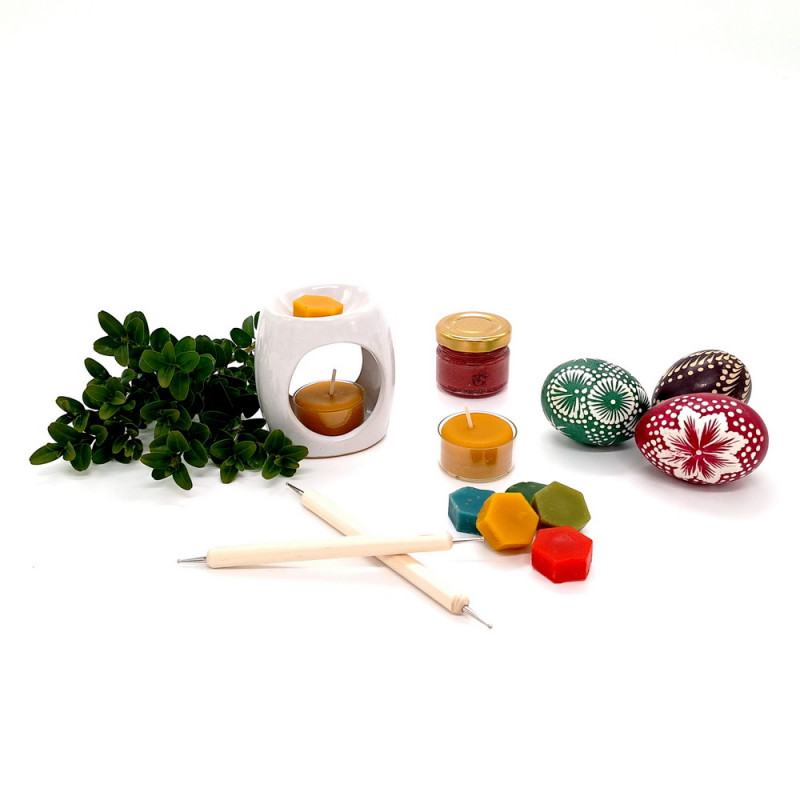 Kiaušinių marginimo rinkinys  SPALVOTAS VAŠKAS