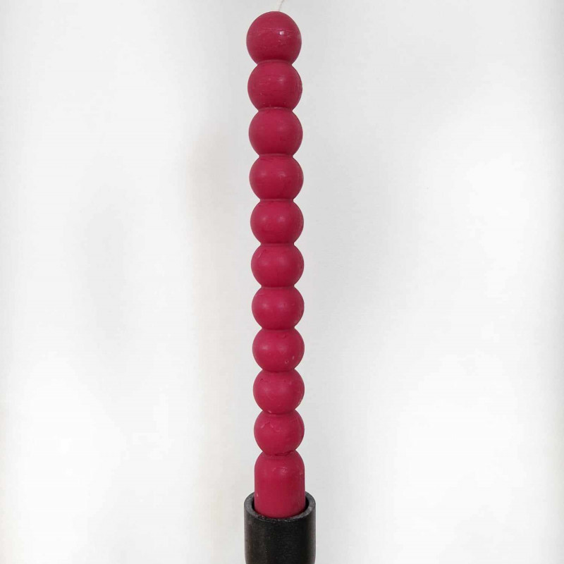 Bičių vaško žvakė „Burbuliukas” (raudona)