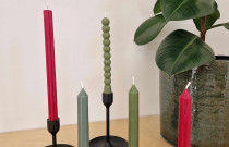 Bičių vaško žvakė „Dėlionė” (raudona)