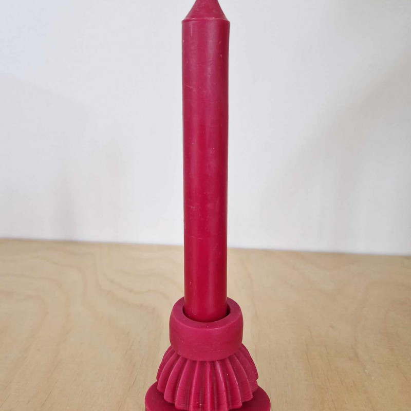 Bičių vaško žvakė „Dėlionė” (raudona)