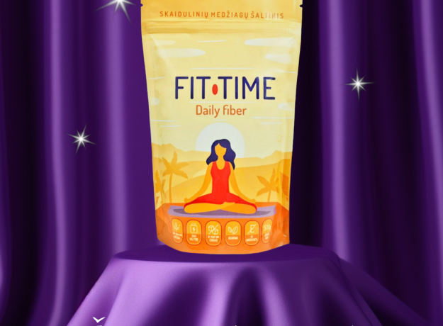 Skaidulinių medžiagų šaltinis su margainiu „FIT Time” 500 g