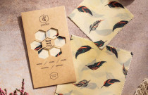 3 dydžių bičių vaško drobelių rinkinukas (Plunksnelės)