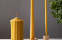 Cilindrinės bičių vaško žvakės