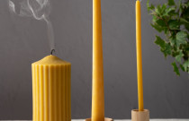 Cilindrinės bičių vaško žvakės