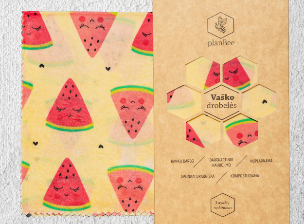 3 dydžių bičių vaško drobelių rinkinukas (Sultingasis)