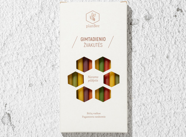 Gimtadienio žvakutės (Spalvotos)