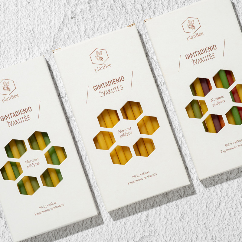 Gimtadienio žvakutės (Spalvotos)