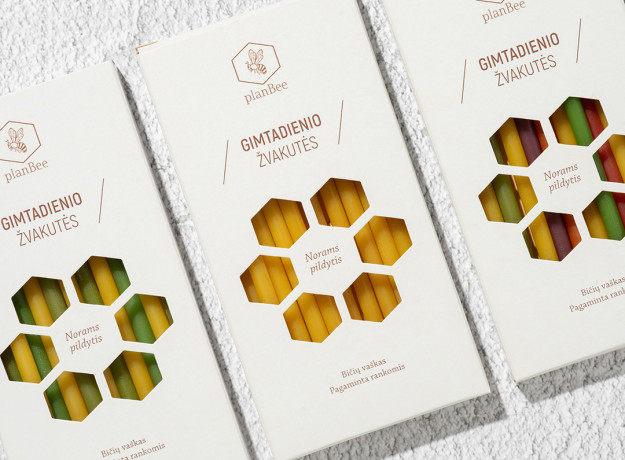 Gimtadienio žvakutės (Dryžuotos)