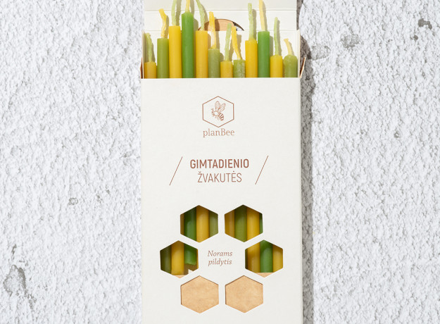 Gimtadienio žvakutės (Dryžuotos)