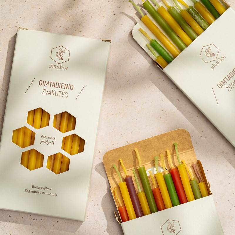 Gimtadienio žvakutės (Dryžuotos)