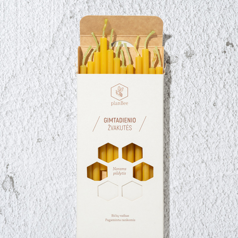 Gimtadienio žvakutės (Natūralios)