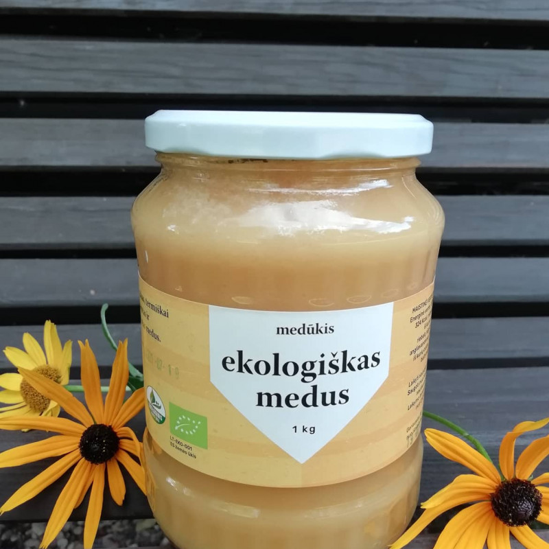 Ekologiškas medus 1 kg (liepinis, šviesios spalvos ir ryškaus skonio)