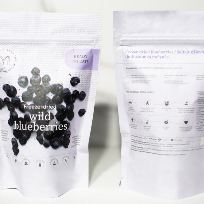 Liofilizuotos miško mėlynės