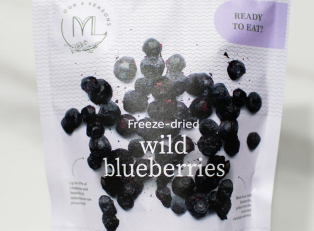 Liofilizuotos miško mėlynės