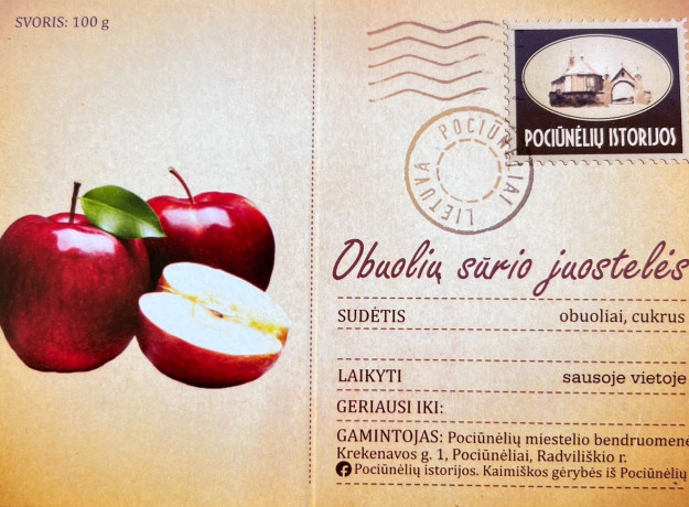 Obuolių sūrio juostelės 100 g