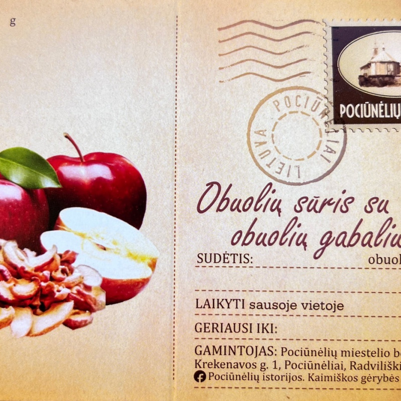 Obuolių sūris su obuolių gabaliukais