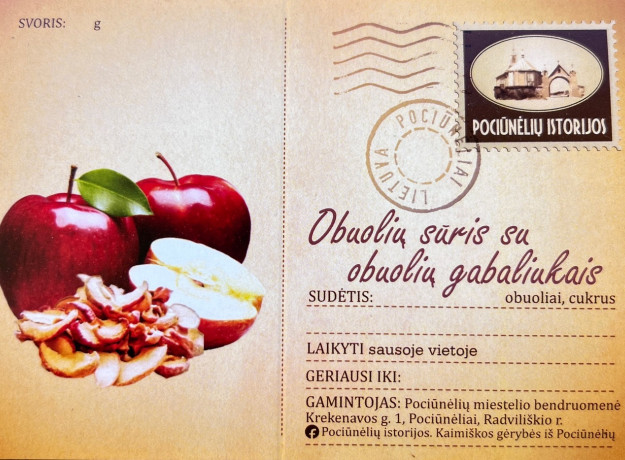 Obuolių sūris su obuolių gabaliukais