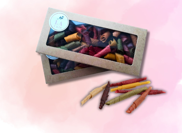 Džiovinti uogų-vaisių skanėstai (dėžutėje), 100 g