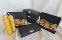 Arbatinė žvakutė stikliniame indelyje