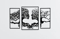 Medinė sienos dekoracija „Meilės žvilgsnis“