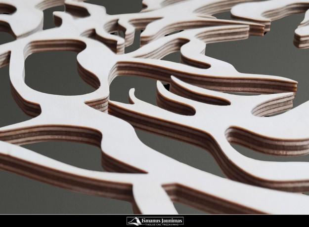 Medinė sienos dekoracija „Tigras“