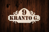 Medinė adreso lentelė 52 cm x 25 cm