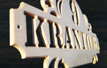 Medinė adreso lentelė 52 cm x 25 cm