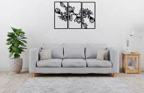 Medinė sienos dekoracija „Gėlės“