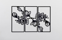 Medinė sienos dekoracija „Gėlės“