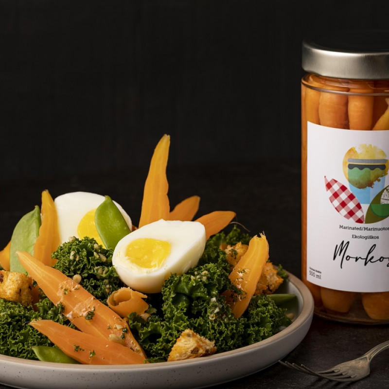 Ekologiškos marinuotos morkos 500 ml