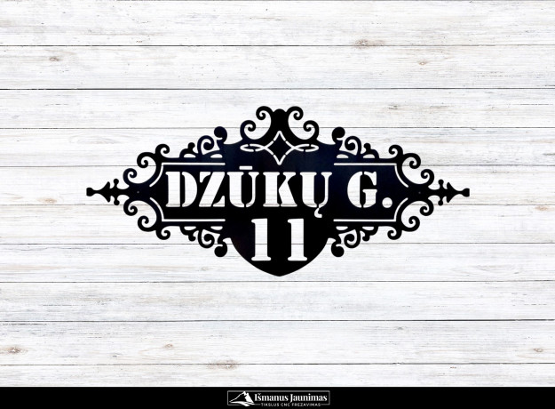 AKP adreso lentelė: 100 cm x 44 cm