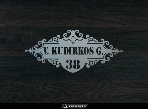 AKP adreso lentelė: 100 cm x 44 cm