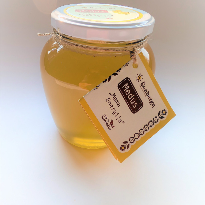 Lietuviškas medus „Mama Energija”   "šviežias tiesiai iš bičių fabriko".......1 kg